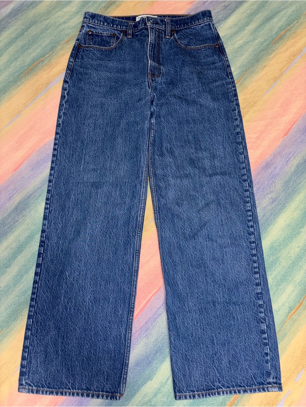 Abercrombie & Fitch Blue Wide Leg Jeans